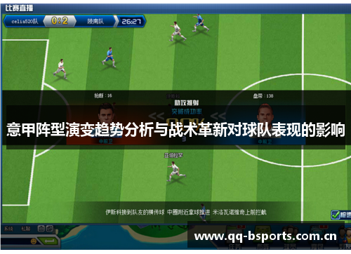 意甲阵型演变趋势分析与战术革新对球队表现的影响 意甲阵型演变趋势分析与战术革新对球队表现的影响